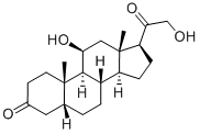 5Β-孕甾-11Β,21-二醇-3,20-二酮结构式