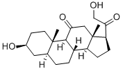 Chemical structure of allopregnane-3beta,21-diol-11,20-dione