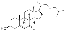 胆甾-3-羟基-5-烯-7-酮结构式