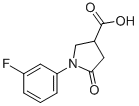 1-(3-氟苯基)-5-氧代吡咯烷-3-甲酸结构式