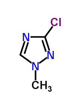 3 - 氯 - 1 - 甲基 - 1H-1,2,4 - 三氮唑结构式