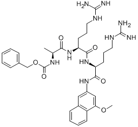 Structure of Z-ALA-ARG-ARG-4M-BETANA ACOH