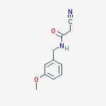 Structure of Acetamide, 2-cyano-N-[(3-methoxyphenyl)methyl]-