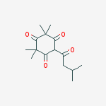 6-isovaleryl-2,2,4,4-tetramethyl-cyclohexane-1,3,5-trione结构式