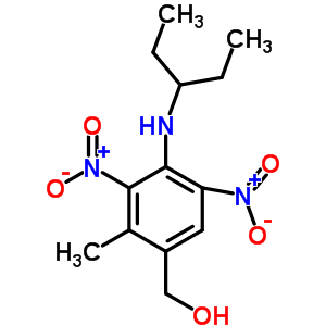 (4-[(1-Ethylpropyl)amino]-2-methyl-3,5-dinitrophenyl)methanol结构式