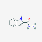 Structure of 1H-Indole-2-carboxylic acid, 1-methyl-, hydrazide