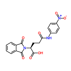 Structure of (2S)-2-(1,3-dioxo-1,3-dihydro-2H-isoindol-2-yl)-5-[(4-nitrophenyl)amino]-5-oxopentanoic acid