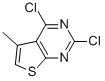 2,4-二氯-5-甲基噻吩并[2,3-D]嘧啶结构式