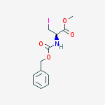 Structure of L-Alanine, 3-iodo-N-[(phenylmethoxy)carbonyl]-, methyl ester