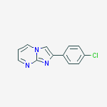 Structure of Imidazo[1,2-a]pyrimidine, 2-(4-chlorophenyl)-