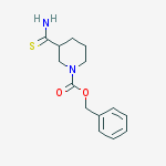1-Cbz-3-哌啶甲硫酰胺 的化学结构式