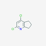 2,4-Dichloro-6,7-Dihydro-5H-Cyclopenta[b]pyridine结构式