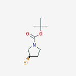 Structure of (R)-tert-butyl 3-bromopyrrolidine-1-carboxylate