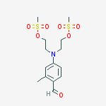 2-[4-formyl-3-methyl-n-(2-methylsulfonyloxyethyl)anilino]ethyl Methanesulfonate结构式