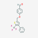 Structure of Benzaldehyde, 4-[[4-phenyl-5-(trifluoromethyl)-2-thienyl]methoxy]-