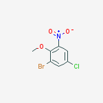 Structure of BENZENE, 1-BROMO-5-CHLORO-2-METHOXY-3-NITRO-