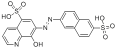 Structure of 5-Quinolinesulfonic acid, 8-hydroxy-7-(6-sulfo-2-naphthylazo)-
