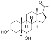 Structure of 5-BETA-PREGNAN-3-ALPHA, 6-ALPHA-DIOL-20-ONE