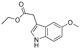 Structure of 1H-Indole-3-acetic acid, 5-methoxy-, ethyl ester