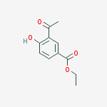 Benzoic acid, 3-acetyl-4-hydroxy-, ethyl ester结构式