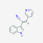 aZ-?(3-?pyridinylmethylene)-?1H-?indole-?3-?acetonitrile结构式