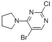 Structure of 5-BROMO-2-CHLORO-4-(1-PYRROLIDINYL)PYRIMIDINE