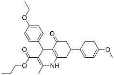 Structure of propyl 4-(4-ethoxyphenyl)-7-(4-methoxyphenyl)-2-methyl-5-oxo-4,6,7,8-t etrahydro-1H-quinoline-3-carboxylate