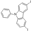 Structure of 3,6-DIIODO-9-PHENYL-9H-CARBAZOLE