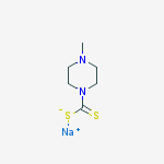 Structure of 1-Piperazinecarbodithioic acid, 4-methyl-, sodium salt (1:1)