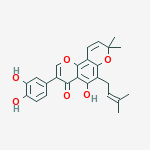 Structure of 3-(3,4-Dihydroxyphenyl)-5-hydroxy-8,8-dimethyl-6-(3-methyl-2-butenyl)-4H,8H-benzo[1,2-b:3,4-b]dipyran-4-one