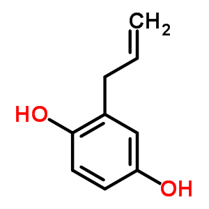 Structure of 2-(prop-2-en-1-yl)benzene-1,4-diol