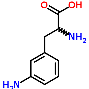 3-氨基-L-苯丙氨酸结构式