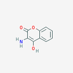 Structure of 2H-1-Benzopyran-2-one, 3-amino-4-hydroxy-