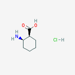 Structure of CYCLOHEXANECARBOXYLIC ACID, 2-AMINO-, HCL, (1R,2S)-REL- (9CI)