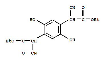Structure of a,a-dicyano-2,5-dihydroxy-1,4-phenylenediacetate