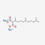 Structure of disodium (1,5,9-trimethyldecyl)propanedioate