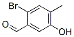 2-BROMO-5-HYDROXY-4-METHYLBENZALDEHYDE结构式