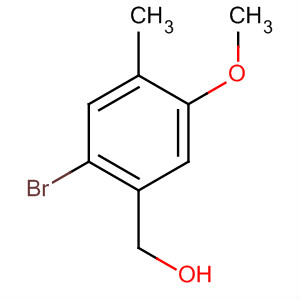 Benzenemethanol, 2-bromo-5-methoxy-4-methyl-结构式