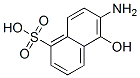 Structure of 6-amino-5-hydroxynaphthalene-1-sulphonic acid