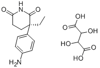 Structure of R(+)-P-AMINOGLUTETHIMIDE TARTRATE