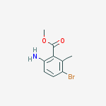 Benzoic acid, 6-amino-3-bromo-2-methyl-, methyl ester结构式