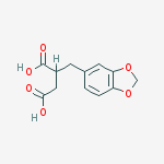 Structure of 2-(1,3-benzodioxol-5-ylmethyl)butanedioic acid