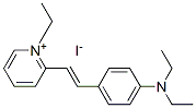 Structure of 2-[2-[4-(diethylamino)phenyl]vinyl]-1-ethylpyridinium iodide