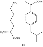 L-赖氨酸布洛芬盐结构式