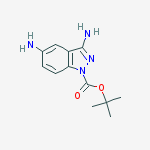 Structure of tert-butyl 3,5-diamino-1H-indazole-1-carboxylate