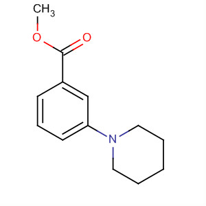 Structure of Benzoic acid, 3-(1-piperidinyl)-, methyl ester