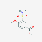Structure of Benzoic acid, 4-methoxy-3-[(methylamino)sulfonyl]-