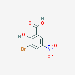 3-bromo-2-hydroxy-5-nitrobenzoic acid结构式