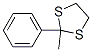 2-Methyl-2-phenyl-1,3-dithiolane 的化学结构式