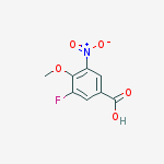 3-fluoro-4-methoxy-5-nitrobenzoic acid结构式